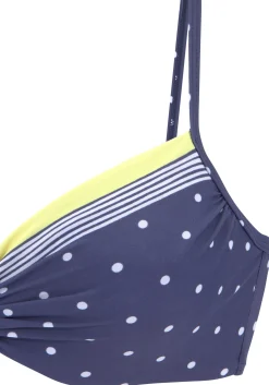 Bikinis|LASCANA Bügel-Bikini-Top blau-gelb-bedruckt