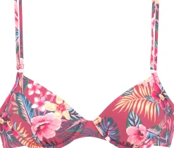 Bikinis|s.Oliver Bügel-Bikini-Top rostrot-bedruckt