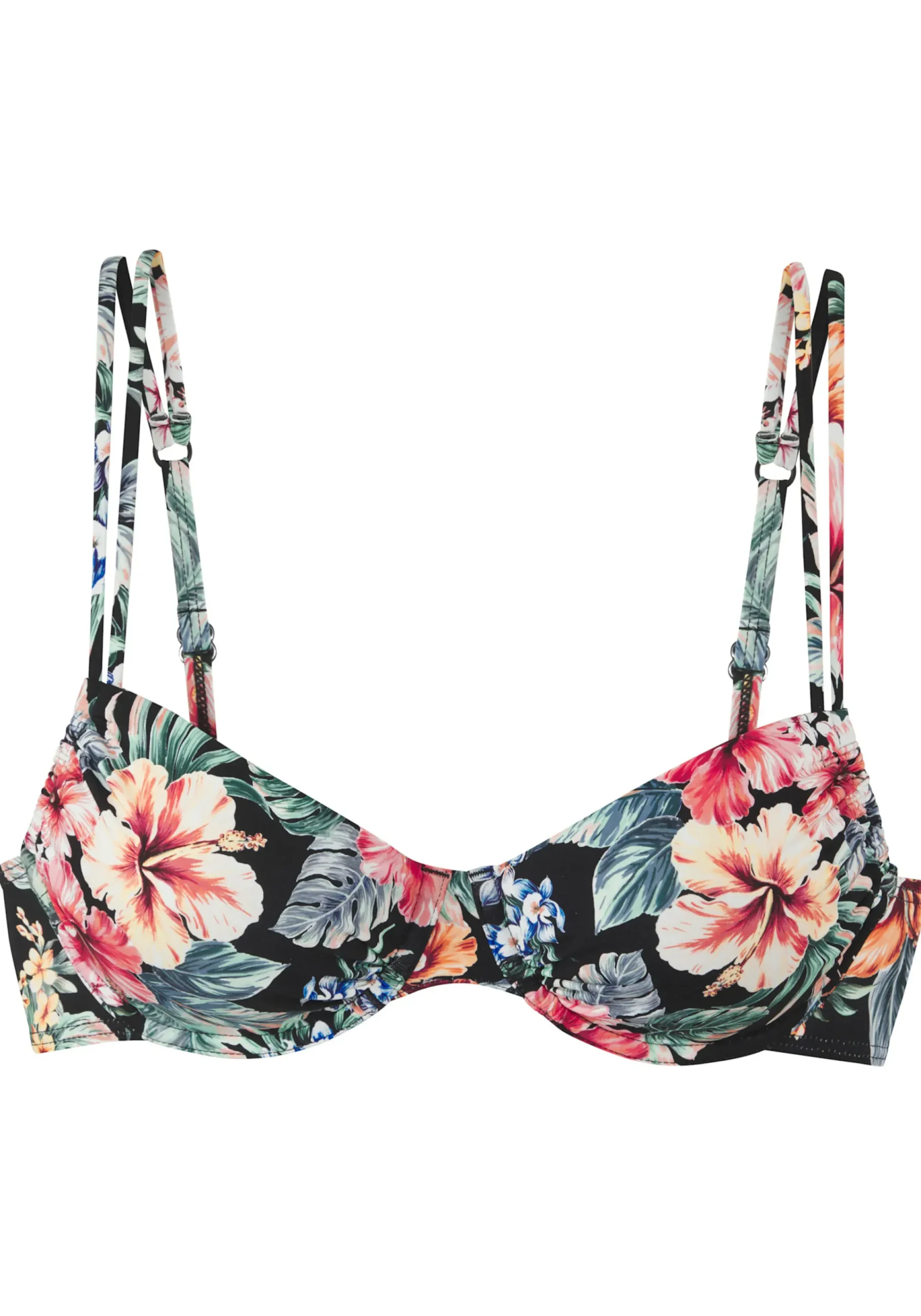Bikinis|LASCANA Bügel-Bikini-Top schwarzbedruckt