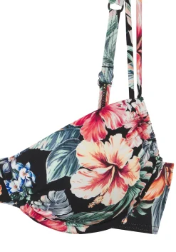 Bikinis|LASCANA Bügel-Bikini-Top schwarzbedruckt