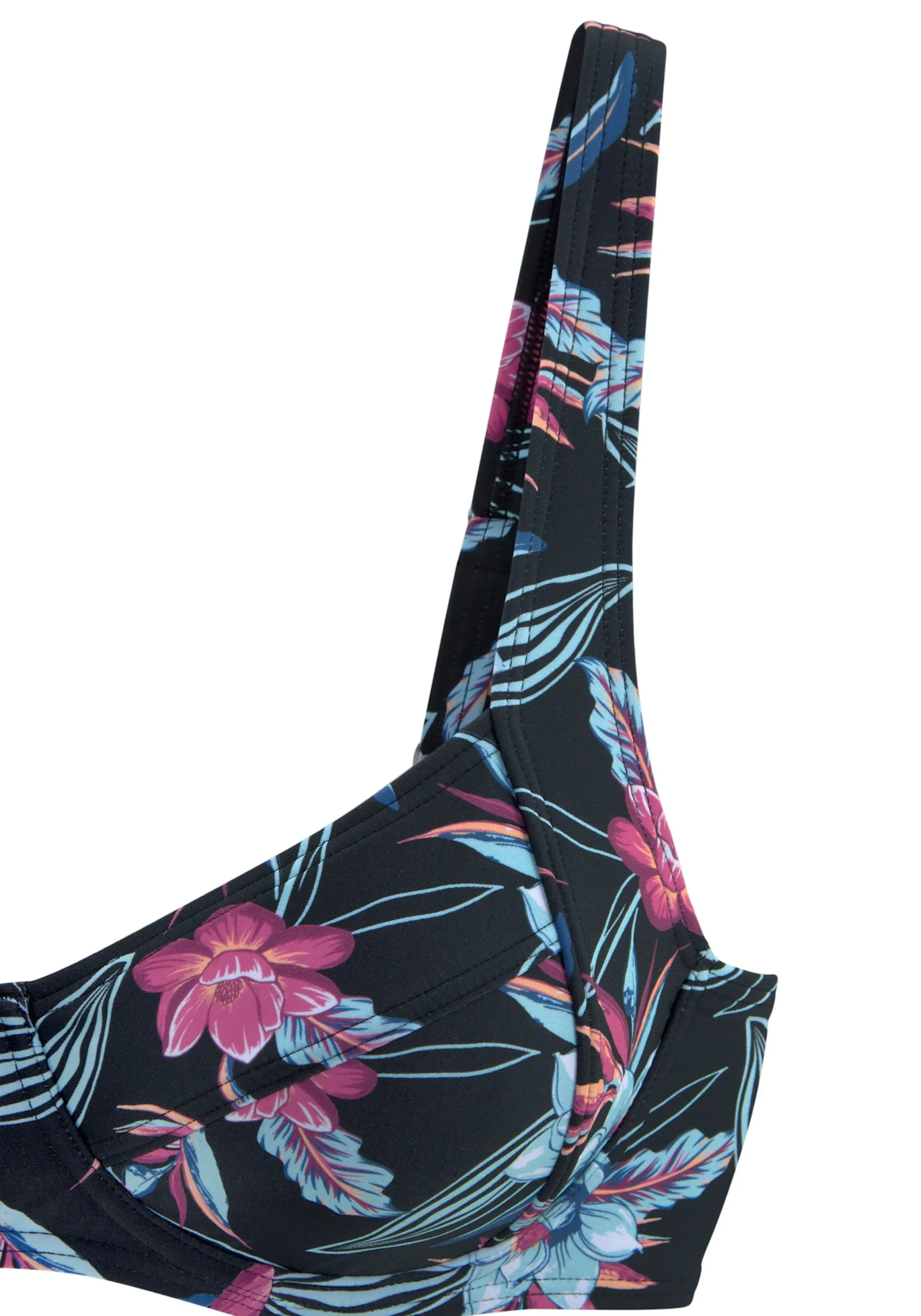 Bikinis|KangaROOS Bügel-Bikini-Top schwarz-bedruckt