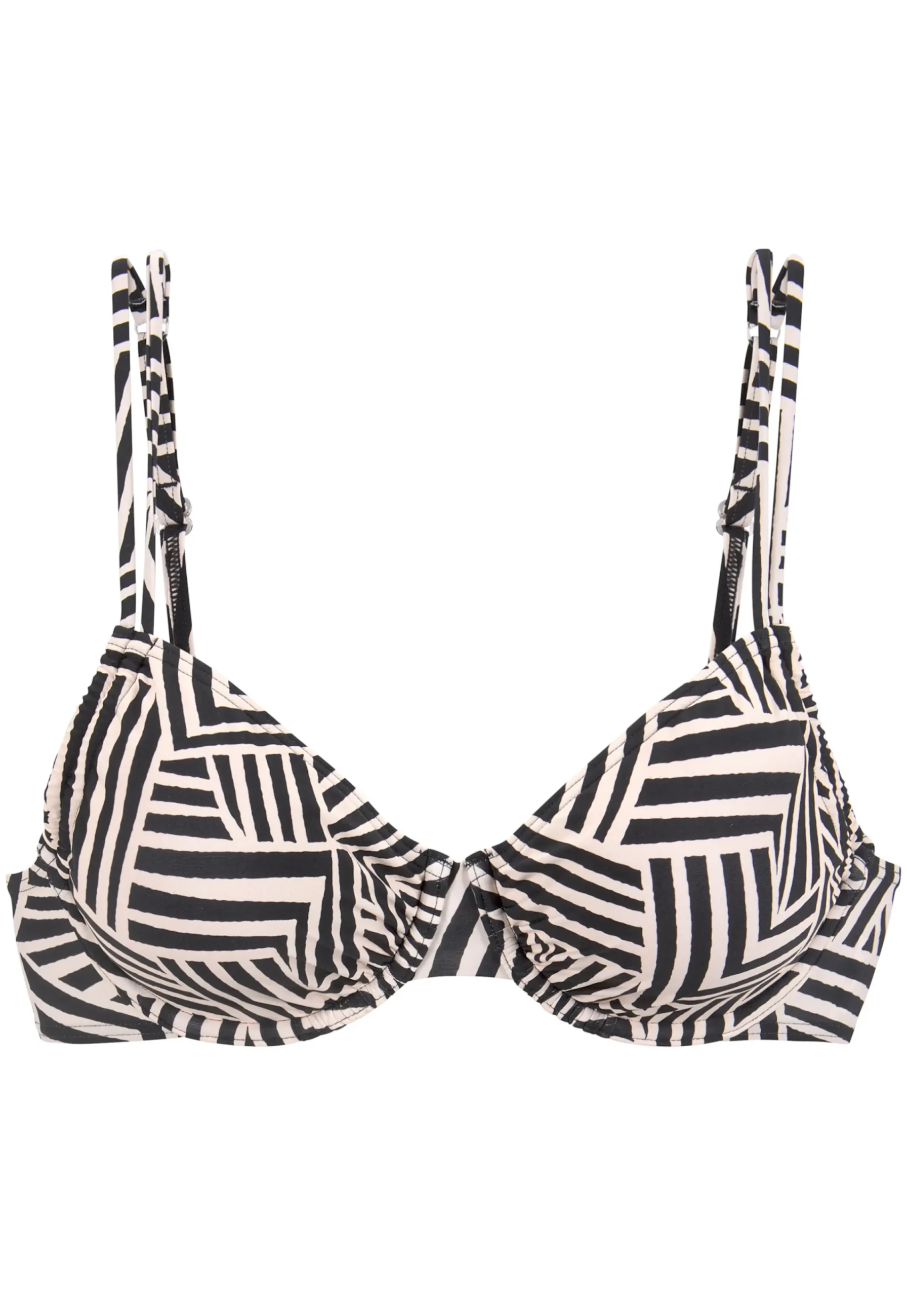 Bikinis|LASCANA Bügel-Bikini-Top schwarz-creme