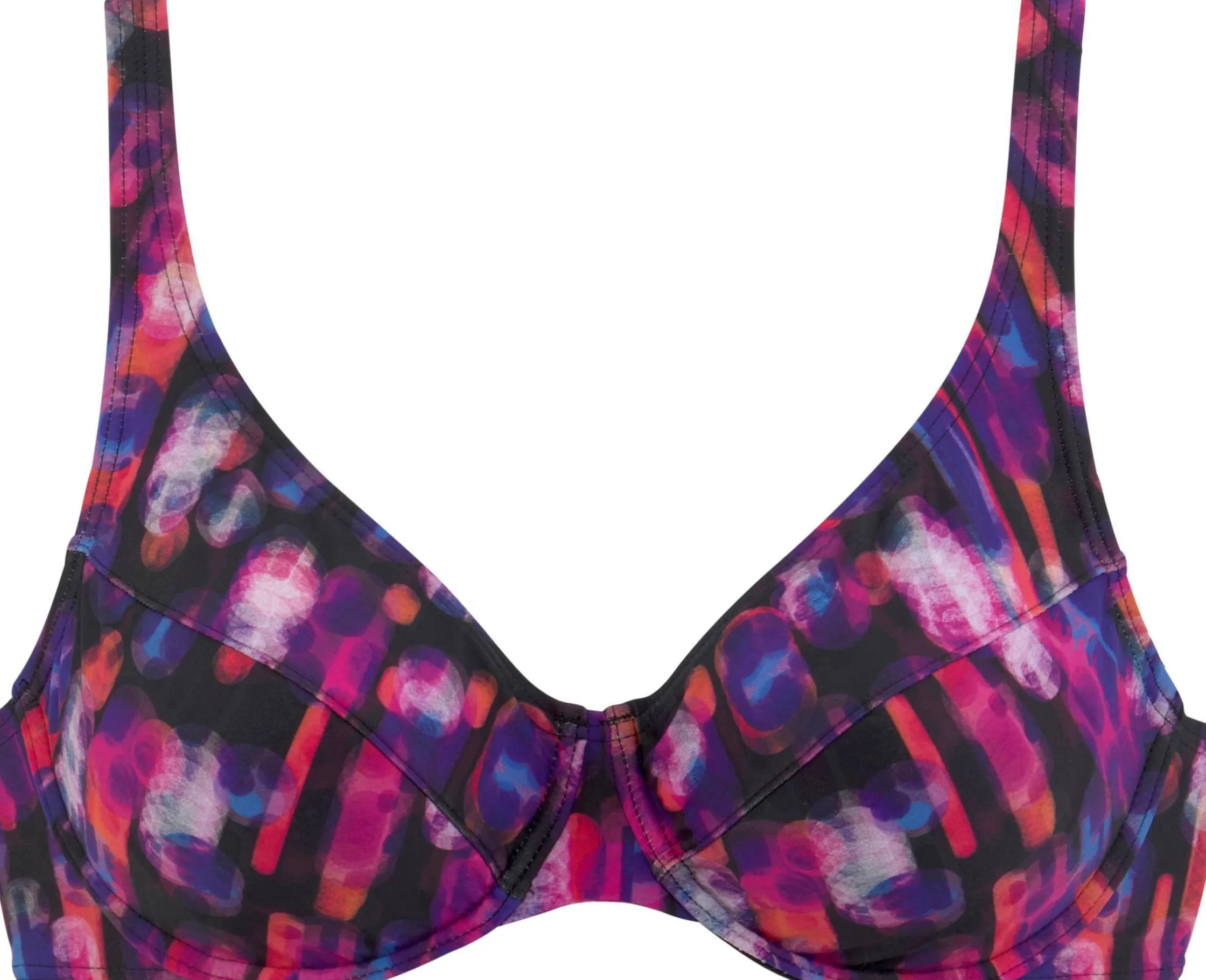 Bikinis|LASCANA Bügel-Bikini-Top schwarz-bedruckt