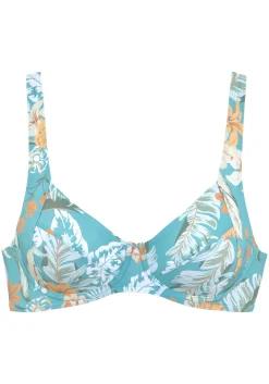 Bikinis|Sunseeker Bügel-Bikini-Top aquablau-bedruckt