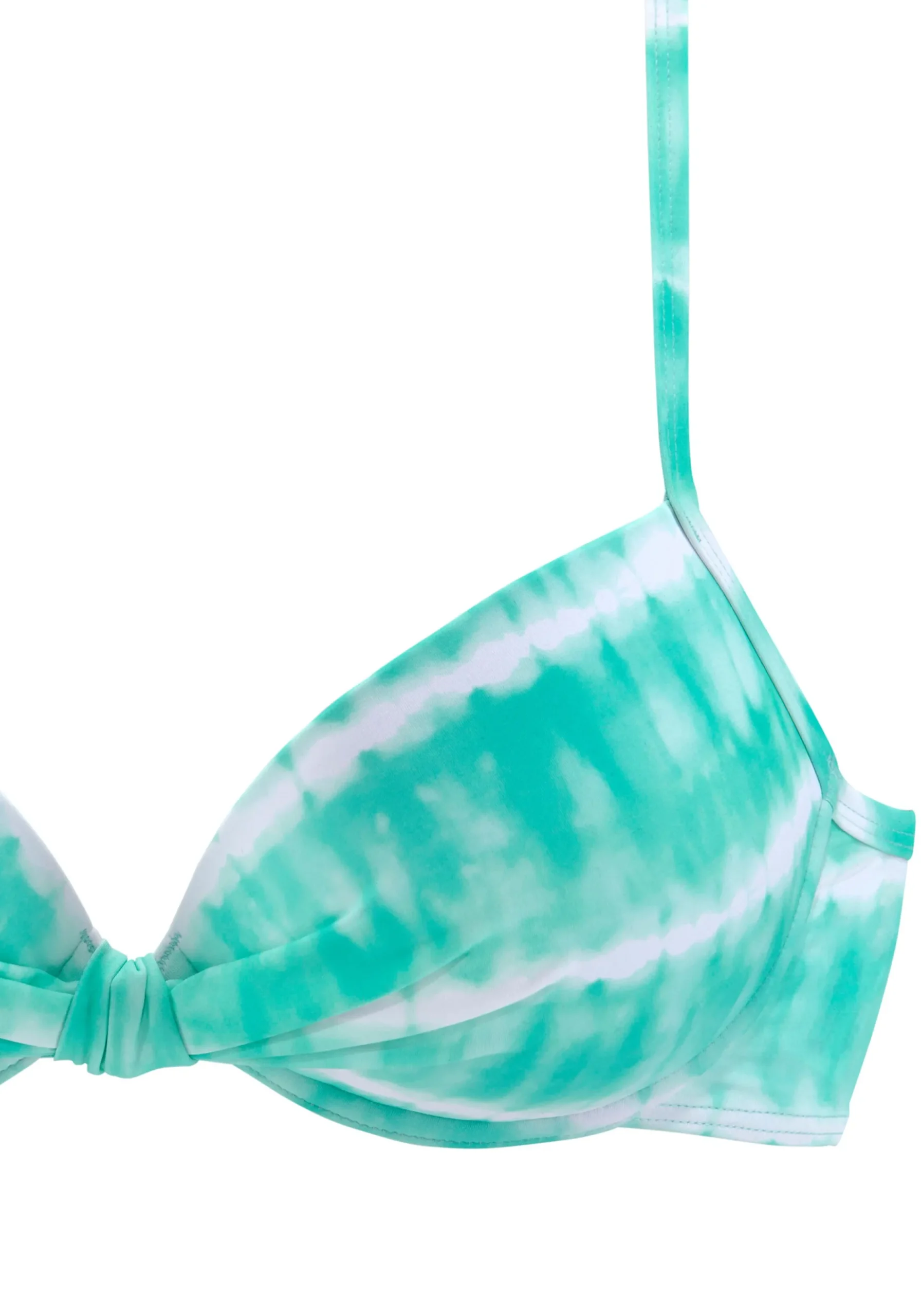 Bikinis|s.Oliver Bügel-Bikini-Top türkis-weiß