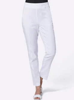 Hosen|CREATION L PREMIUM Bügelfaltenhose weiß