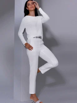 Hosen|CREATION L PREMIUM Bügelfaltenhose weiß