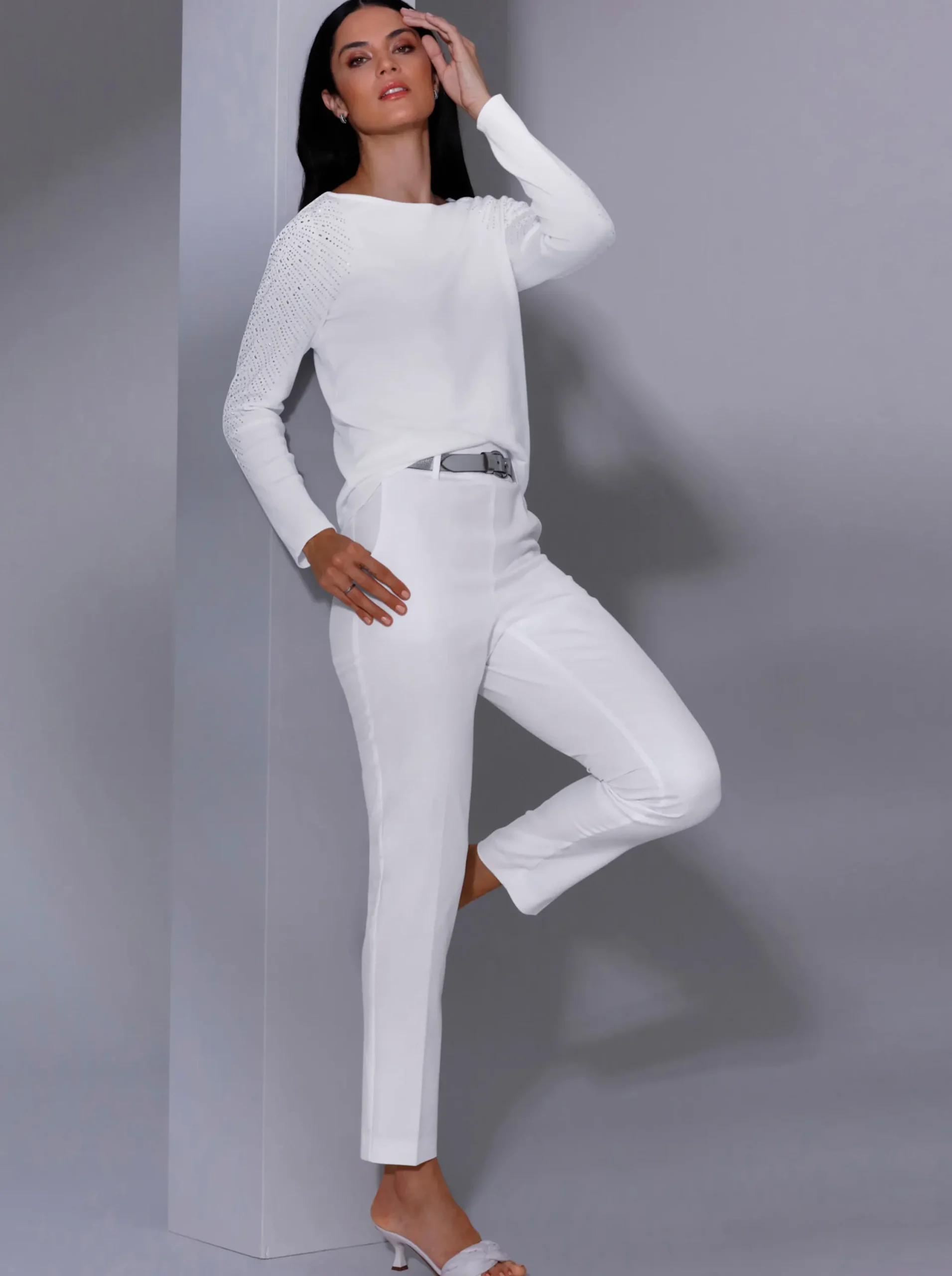 Hosen|CREATION L PREMIUM Bügelfaltenhose weiß