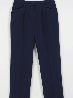 Hosen|Come on Bügelfaltenhose in Bauch-weg-Form marine
