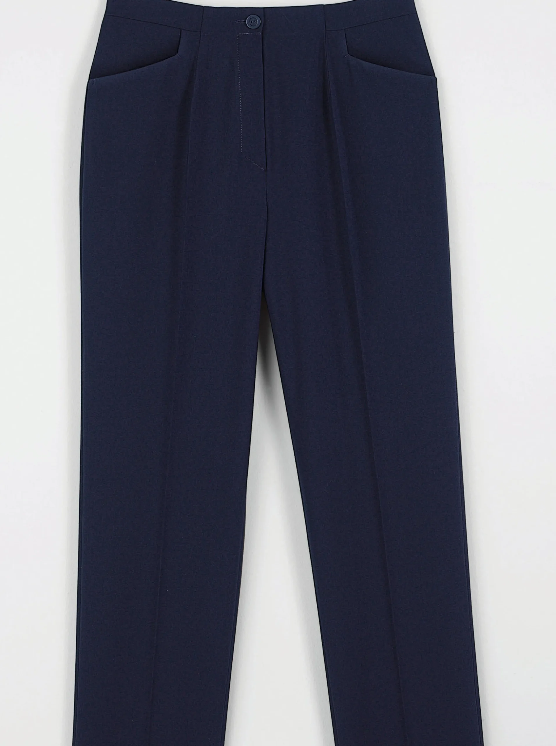 Hosen|Come on Bügelfaltenhose in Bauch-weg-Form marine