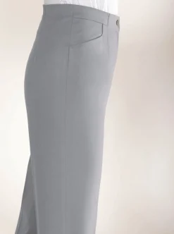 Hosen|Come on Bügelfaltenhose in Bauch-weg-Form silbergrau-meliert