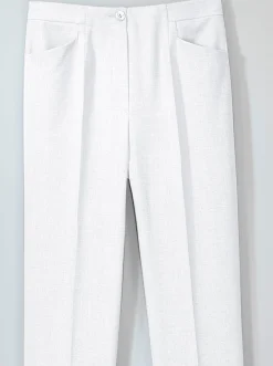 Hosen|Come on Bügelfaltenhose in Bauch-weg-Form weiß