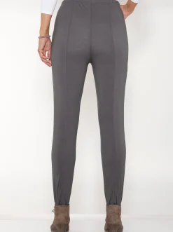 Hosen| Bügelfaltenhose mit Steg grau