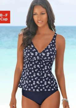 Tankinis|LASCANA Bügel-Tankini marine-weiß