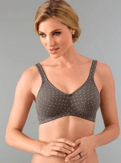 Bhs|wäschepur BH ohne Bügel weiß+taupe