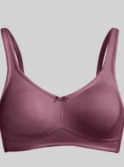 Bhs|wäschepur BH ohne Bügel taupe+brombeer