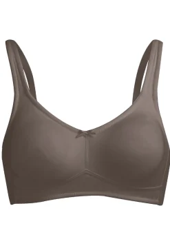Bhs|wäschepur BH ohne Bügel taupe+brombeer