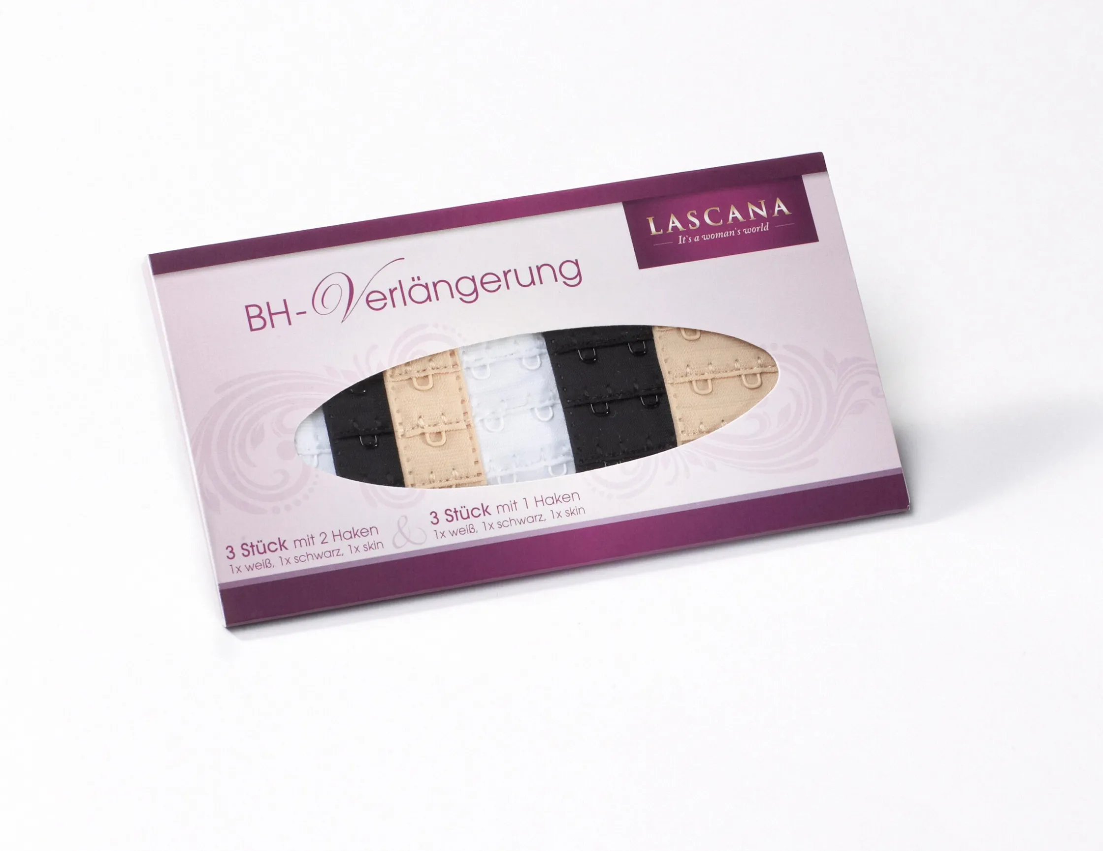 Bhs|LASCANA BH-Verlängerung 1xcaramel.1xweiß,1xschwarz