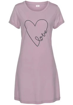 Nachtwäsche|Vivance Dreams Bigshirt lila