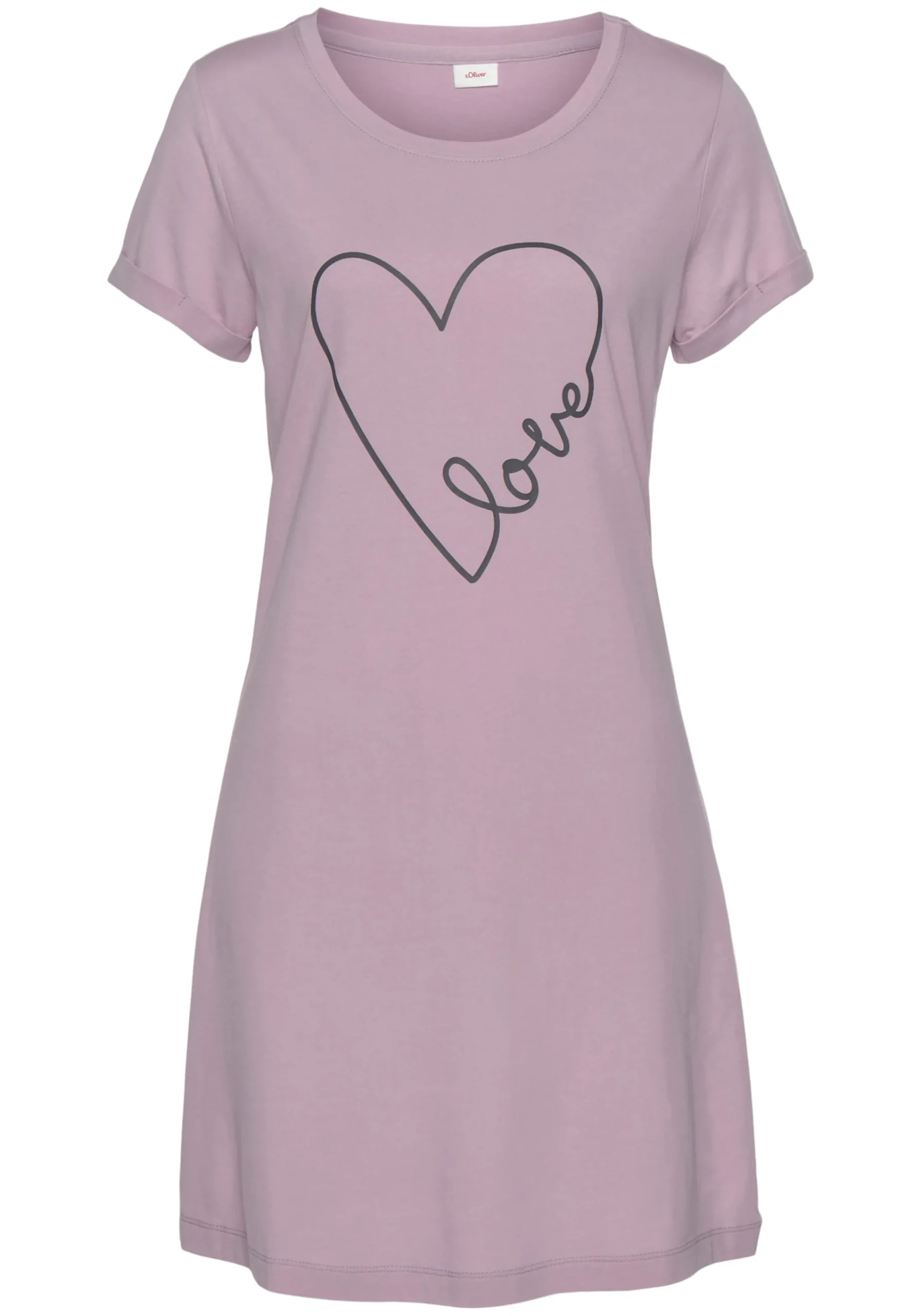 Nachtwäsche|Vivance Dreams Bigshirt lila