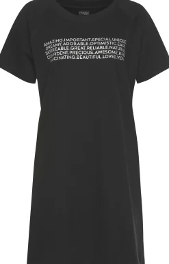 Nachtwäsche|Shirts|KangaROOS Bigshirt schwarz