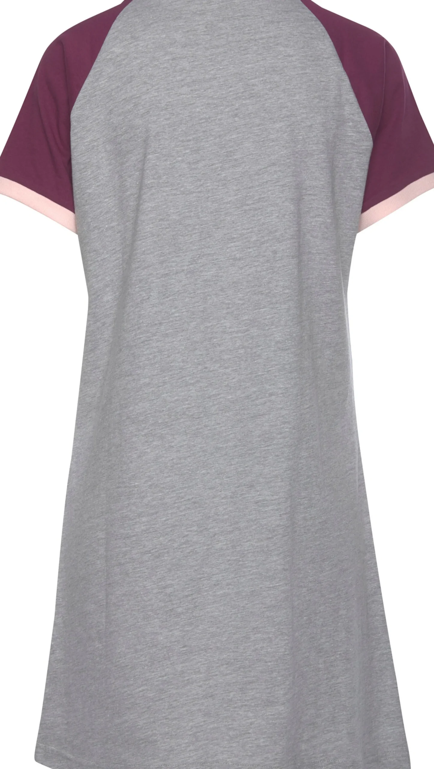 Nachtwäsche|Shirts|KangaROOS Bigshirt bordeaux-grau-meliert