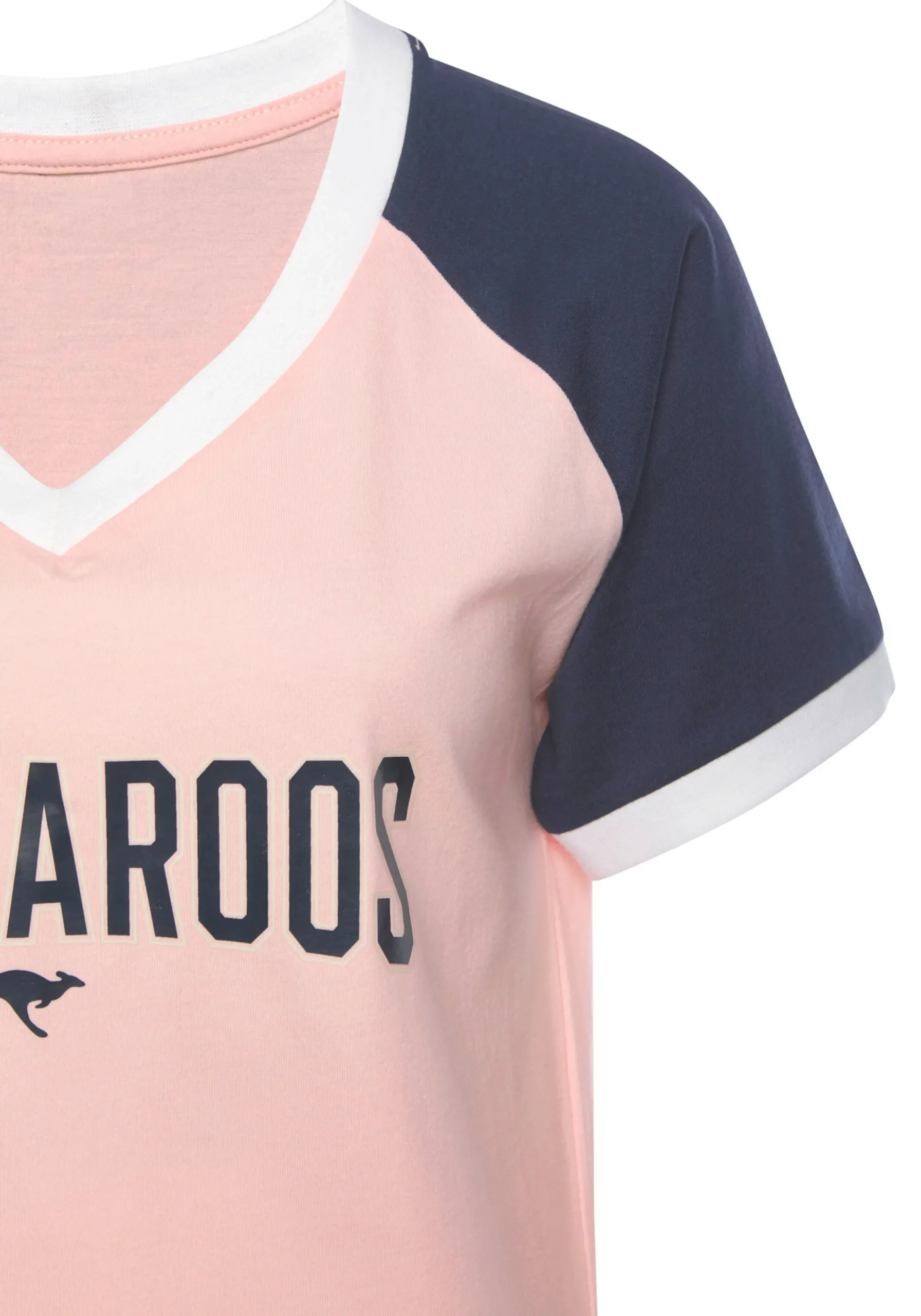 Homewear|Nachtwäsche|KangaROOS Bigshirt rosa-dunkelblau