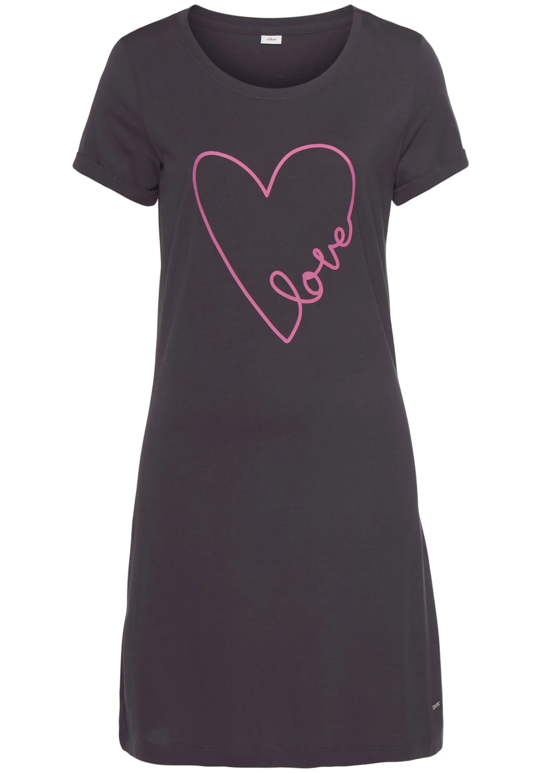 Nachtwäsche|Shirts|Vivance Dreams Bigshirt anthrazit