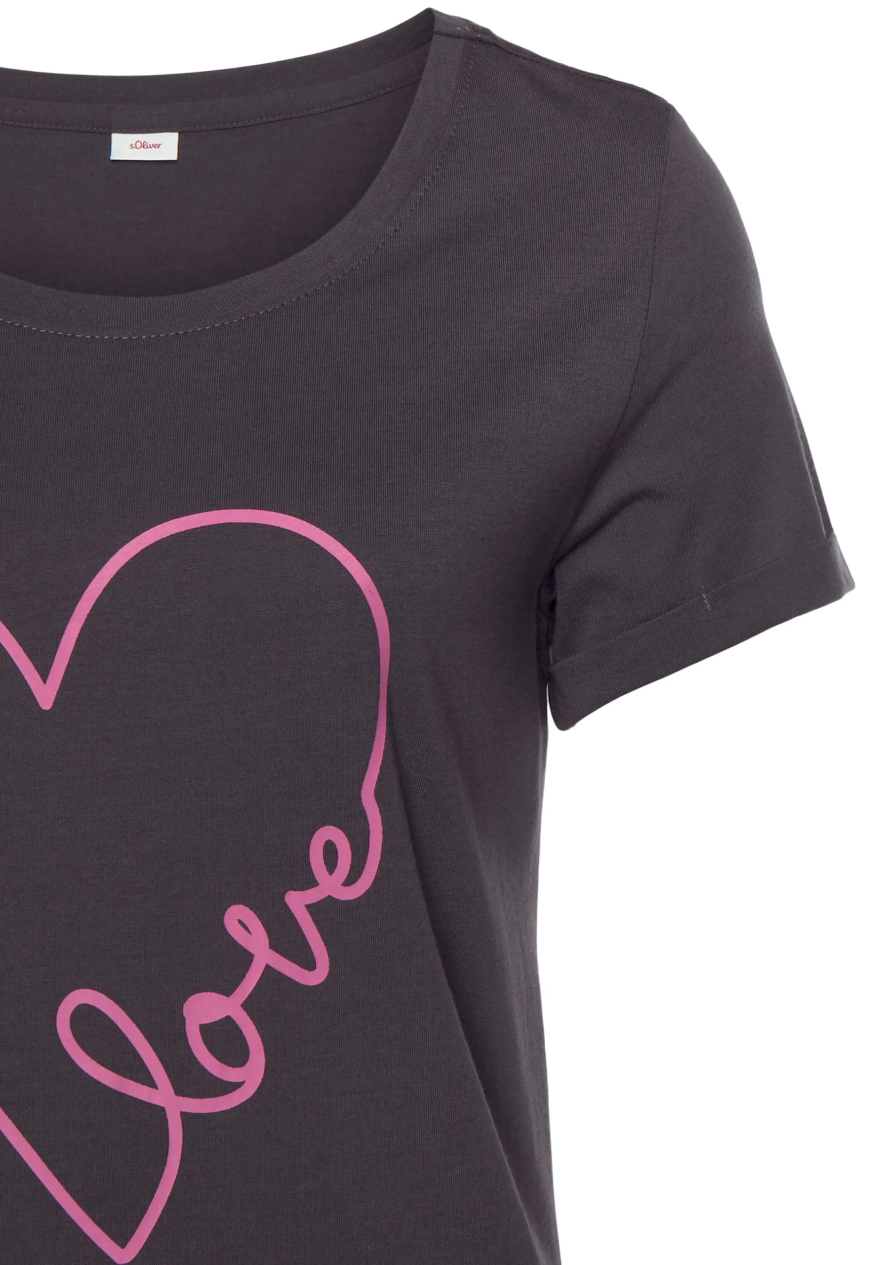 Nachtwäsche|Shirts|Vivance Dreams Bigshirt anthrazit