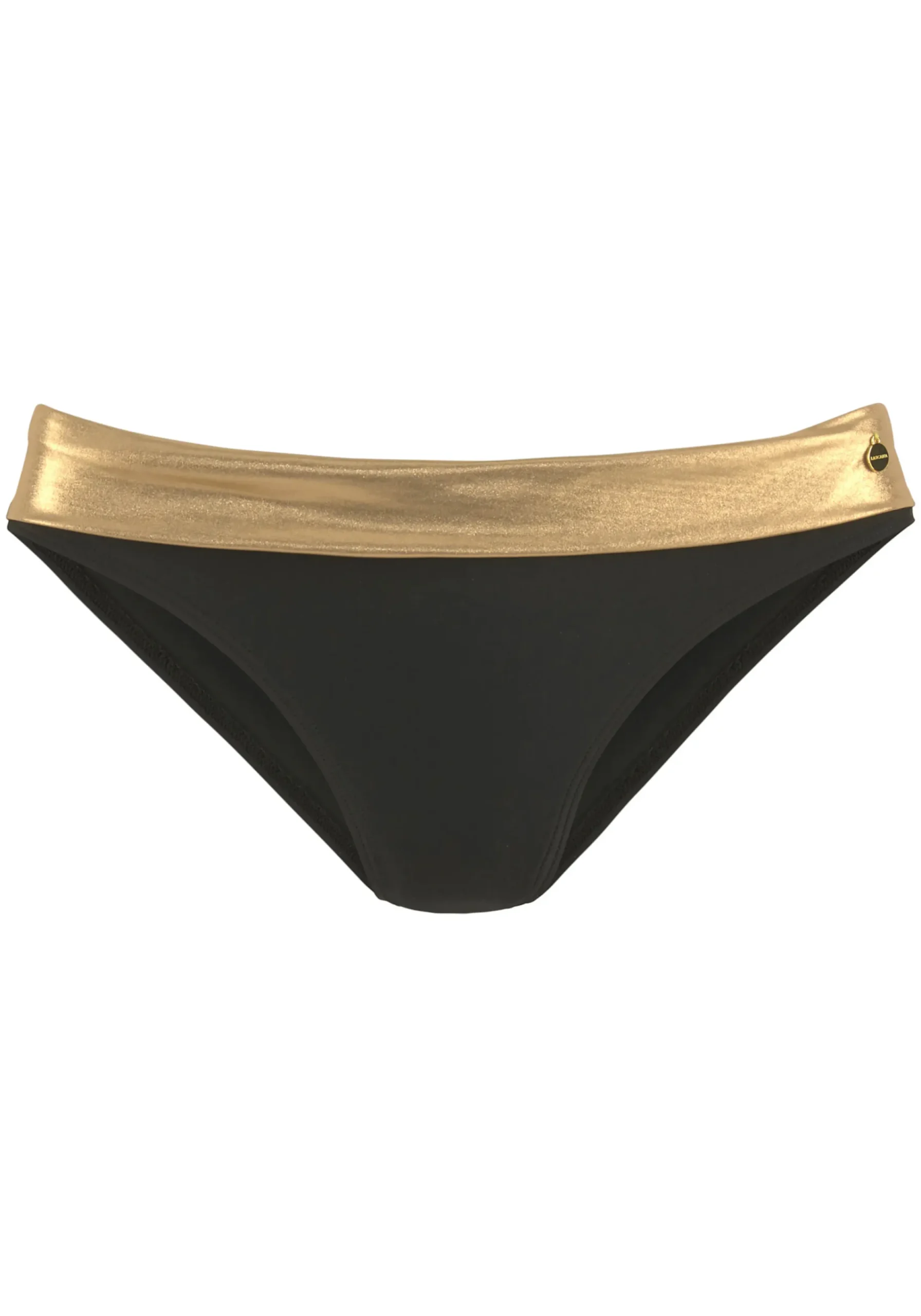Bikinis|LASCANA Bikini-Hose schwarz-goldfarben