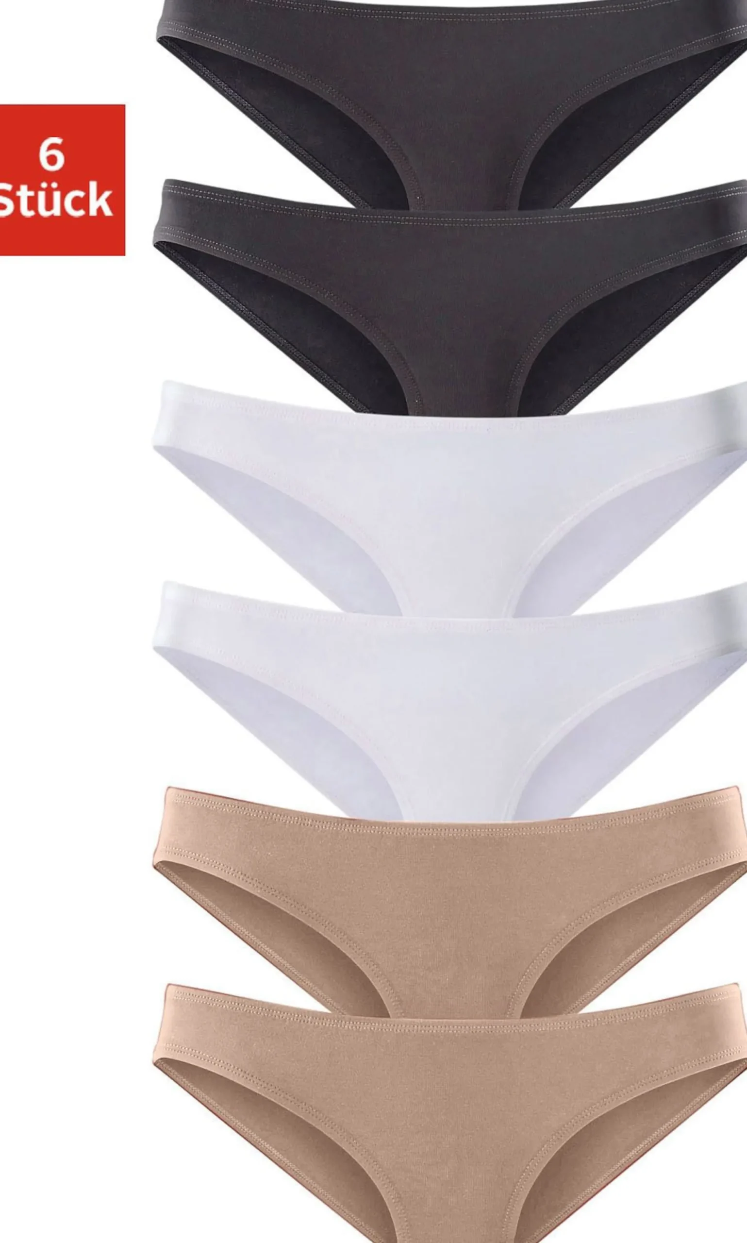 Unterhosen| Bikinislip beige,schwarz,weiß