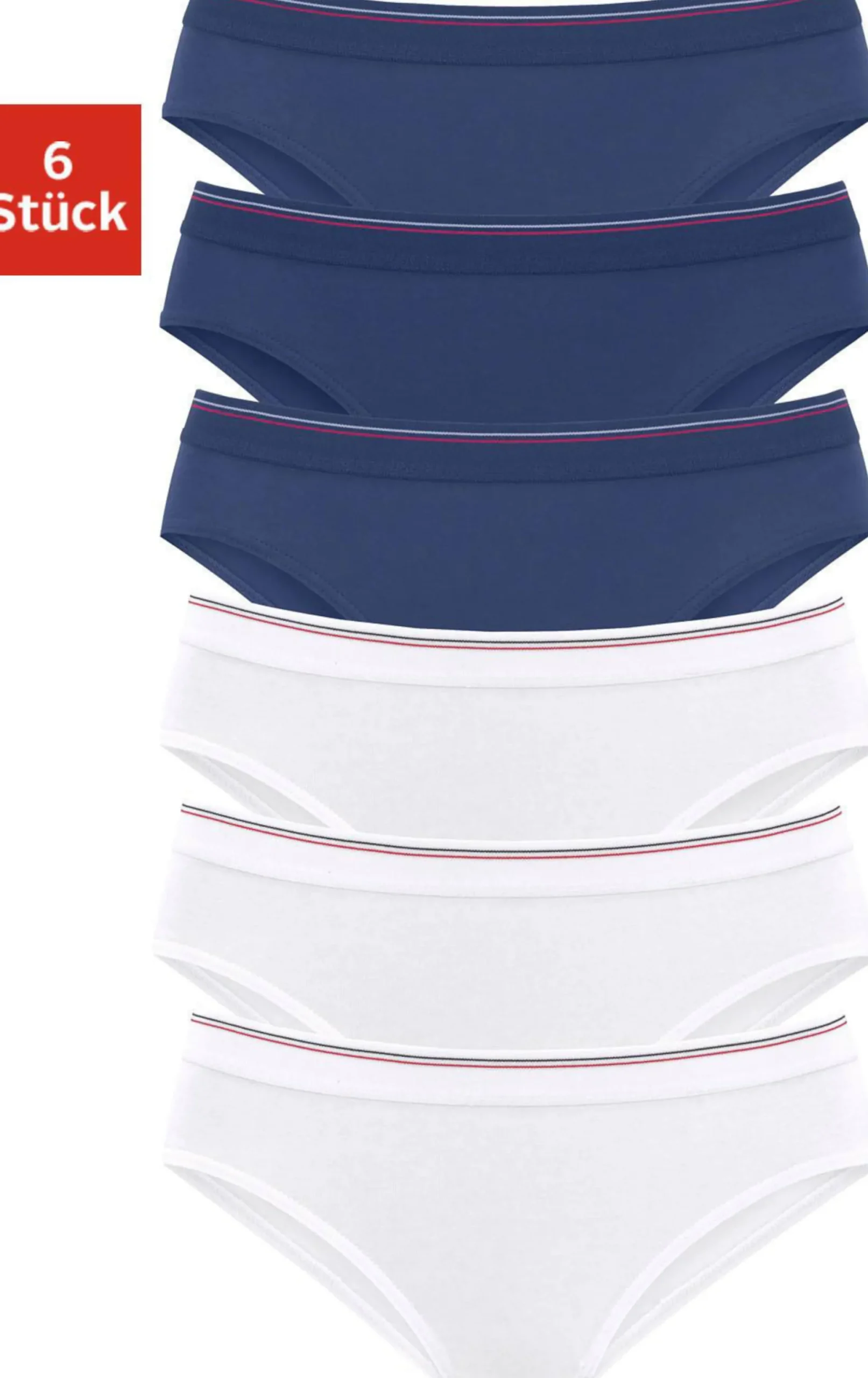 Unterhosen|H.I.S Bikinislip marine,weiß