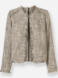 Blazer|heine Blazer schwarz-sand-gemustert