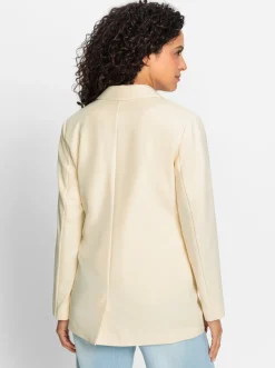 Blazer| Blazer in offener Form champagner