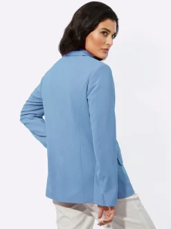 Blazer| Blazer mit Knopfverschluss himmelblau