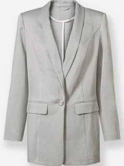 Blazer|heine Blazer mit Schalkragen hellgrau