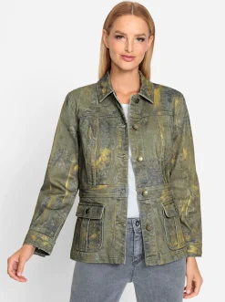 Blazer|heine Blazerjacke khaki-bedruckt