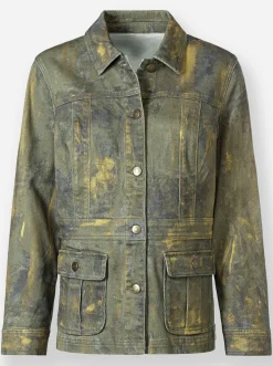 Blazer|heine Blazerjacke khaki-bedruckt