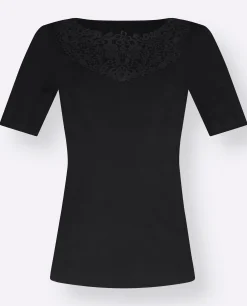 Bodies & Unterhemden|wäschepur Blazershirt schwarz