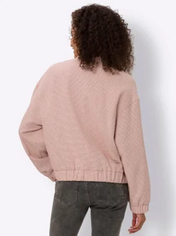 Blazer|heine Blousonjacke in Bouclé-Qualität champagner-rosenquarz-meliert