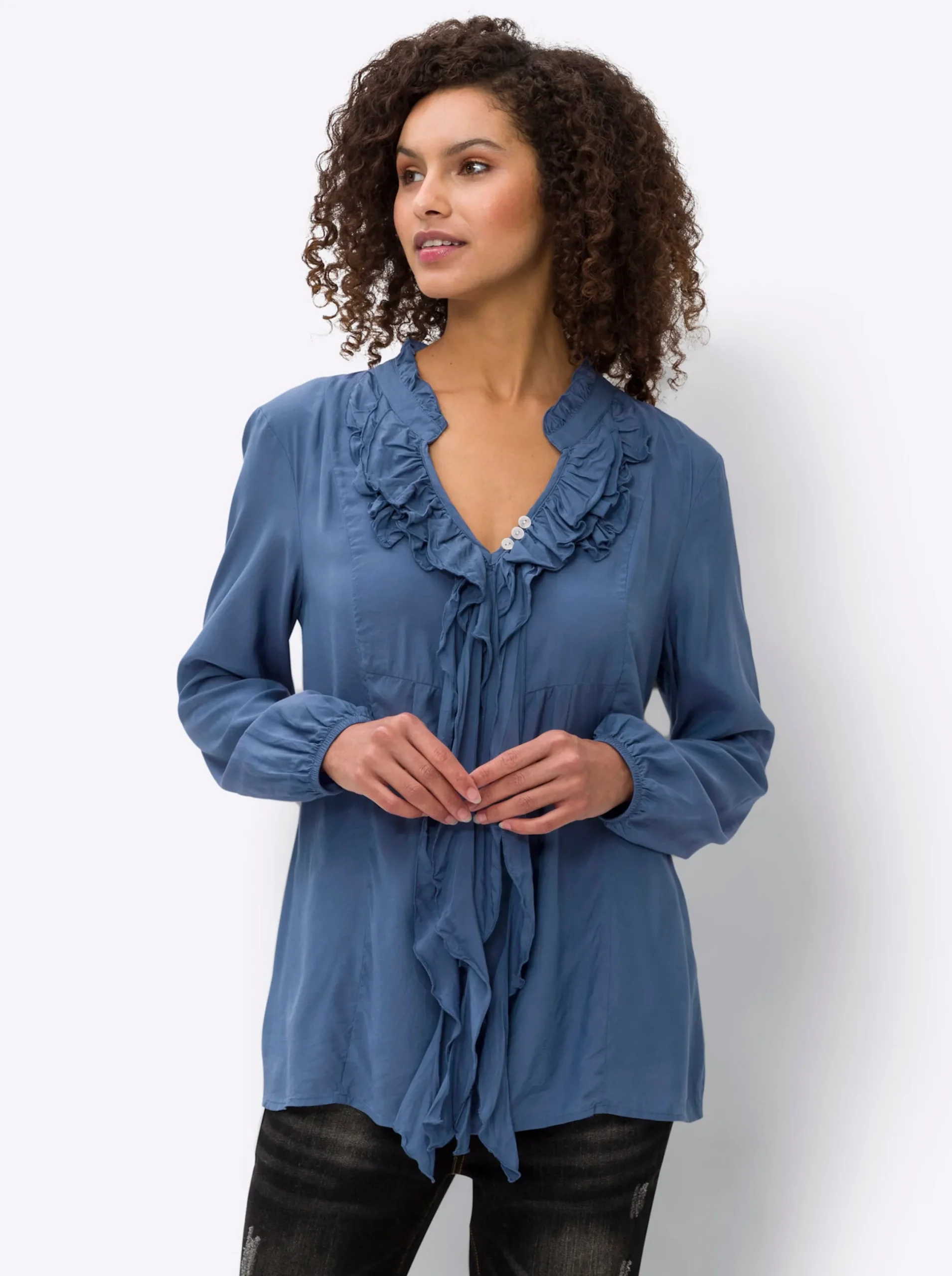 Blusen|heine Bluse jeansblau