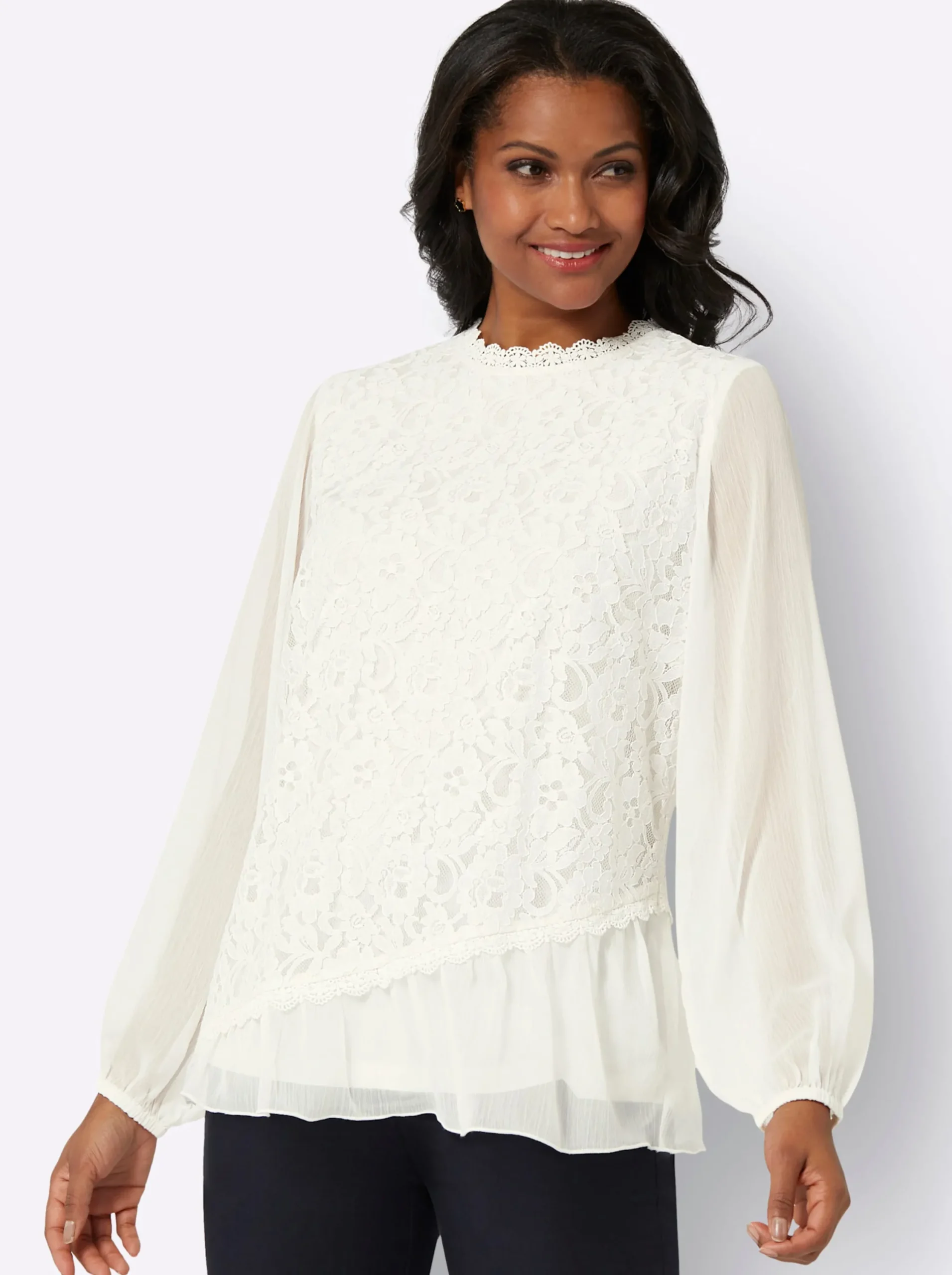 Blusen| Bluse ecru
