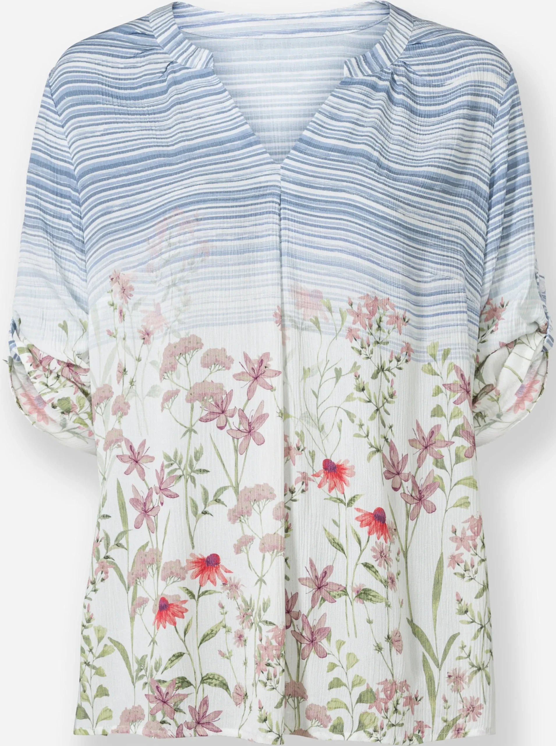 Blusen| Bluse hortensie-bleu-bedruckt