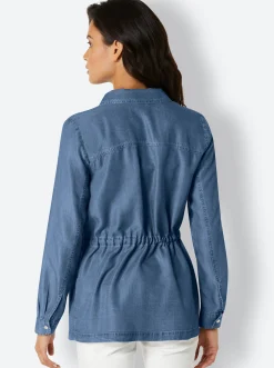 Blazer|CREATION L PREMIUM Blusenblazer blue-stone-washed