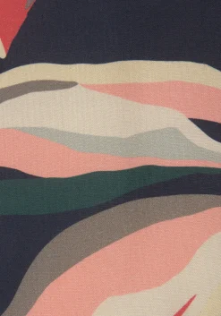 Strandkleider|s.Oliver Blusenkleid marine-korallebedruckt