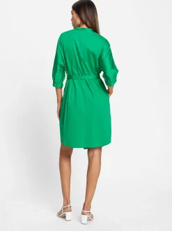 Kleider|heine Blusenkleid mit Gürtel grasgrün