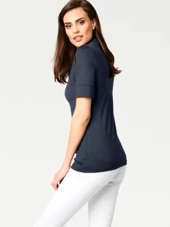 Blusen|Shirts|heine Blusenshirt aus Tactel marine