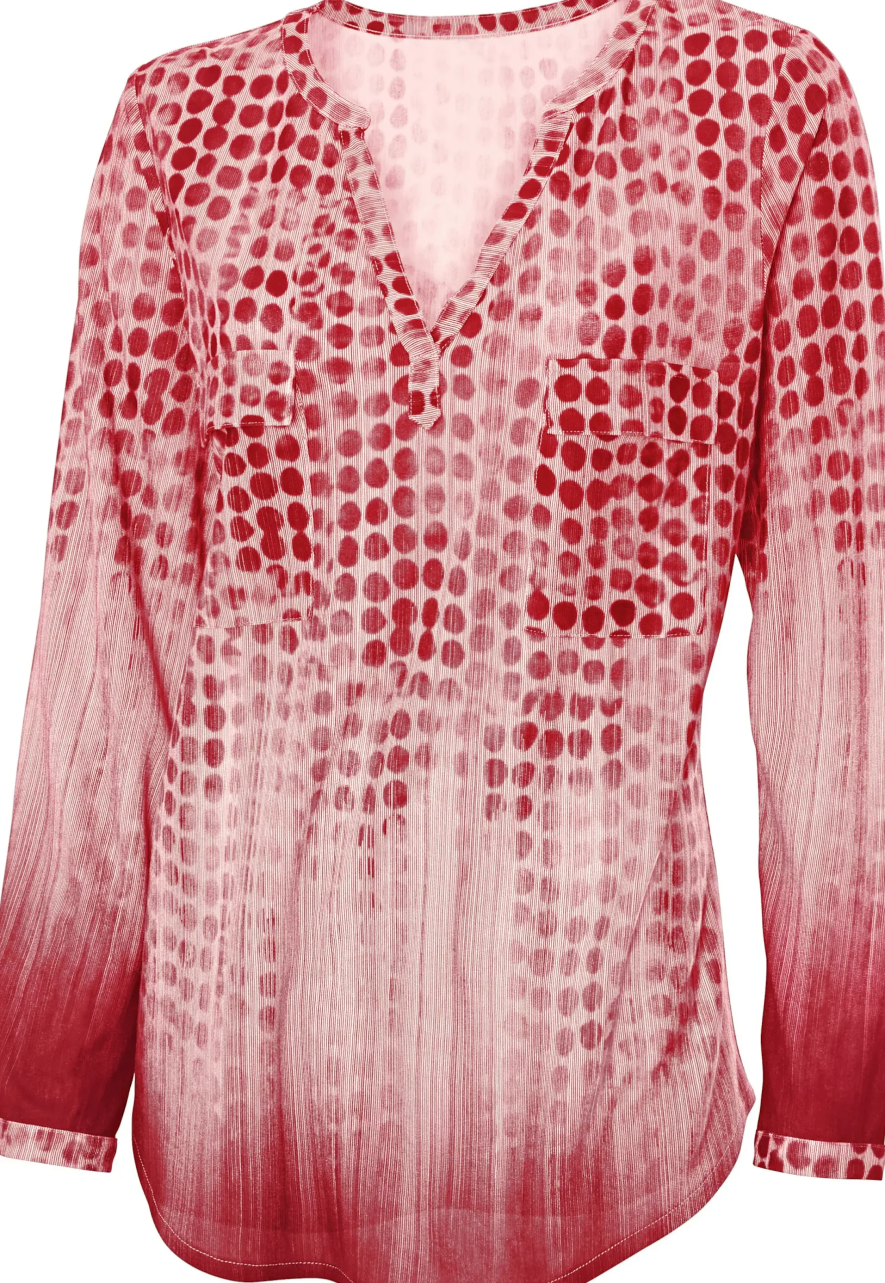 Shirts|heine Blusenshirt im Tupfenmuster koralle
