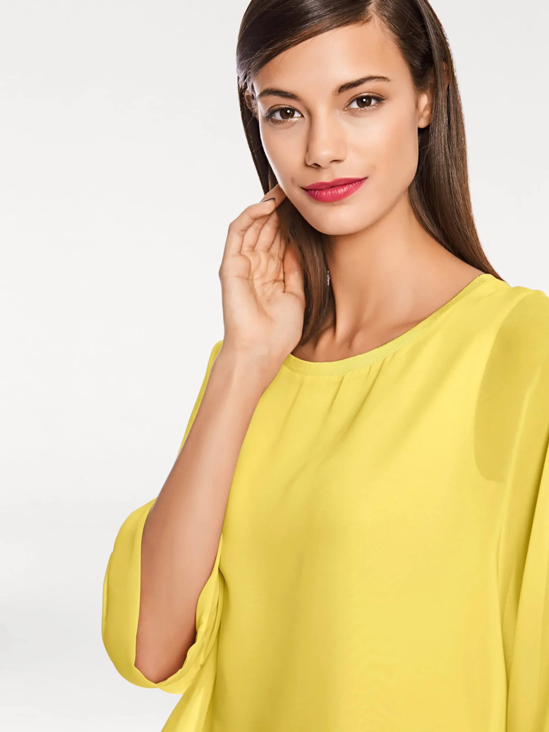 Basics|Blusen|heine Blusenshirt mit Fledermausärmeln gelb