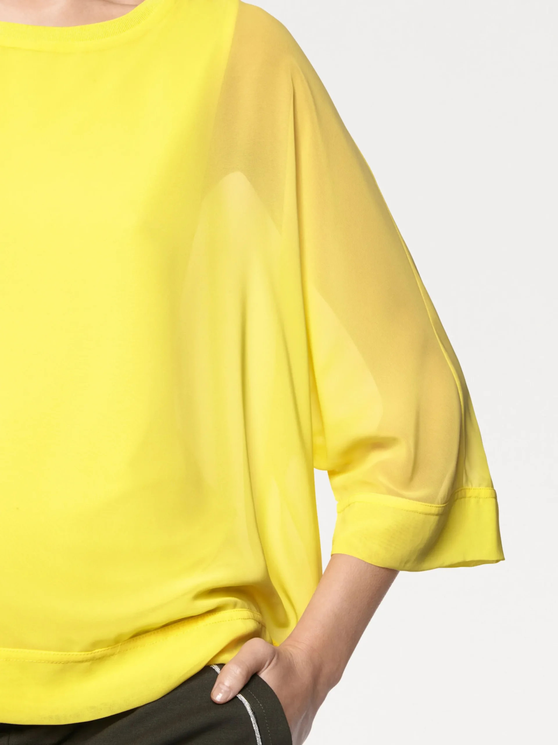 Basics|Blusen|heine Blusenshirt mit Fledermausärmeln gelb